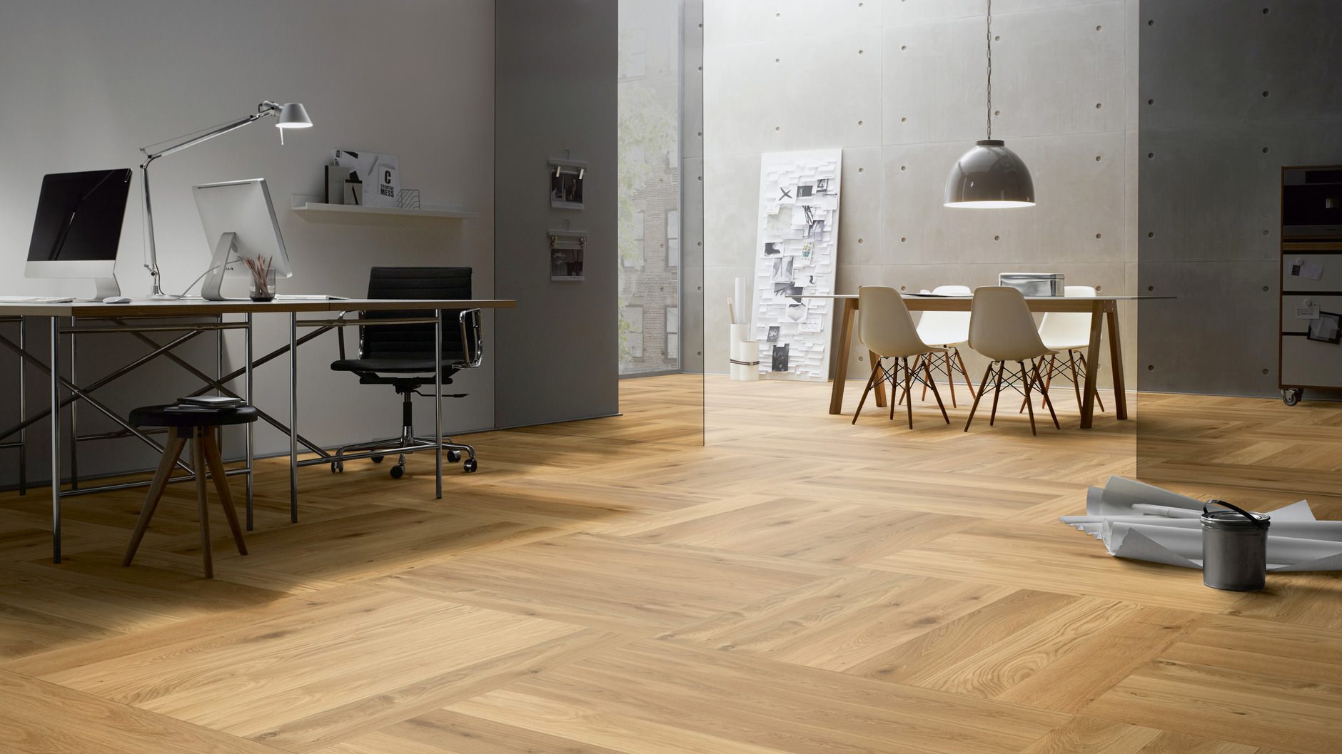 Parkett ter Hürne Eiche gebürstet, gefast, matter Lack – 4