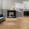 Fischgrätparkett Eiche, ter Hürne, oak light beige, Fischgrätparkett, gebürstet, gefast, weißes Naturöl – Ansicht 3 Fischgrätparkett Eiche, ter Hürne, oak light beige, Fischgrätparkett, gebürstet, gefast, weißes Naturöl – 3