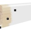 Sockelleiste Kiefer weiß lackiert 16×90 mm – 4