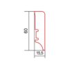 Sockelleiste Eiche furniert lackiert Profil 16×60 mm – 3