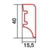 Sockelleiste Eiche furniert lackiert Profil 16×40 mm – 3