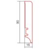 Sockelleiste Eiche furniert Gentle weiß lackiert 16×90 mm – 3