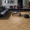 Kalasaba parkett Tamm Rustic 45 õlivahatatud – vaade 9 Fischgrätparkett Bauwerk Monopark Eiche Rustikal 45 Öl-Wachs – 9