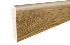 Furnierte Sockelleiste Eiche lackiert P61, 90x16x2200 mm