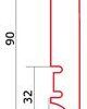 porandaliist-136087-2 Furnierte Sockelleiste Eiche lackiert P61, 90x16x2200 mm – 2