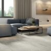 144129-2 Matte Bodenfliese aus Feinsteinzeug in Steinoptik Harlem Light Grey, 60x60 cm, 8 mm, Hellgrau, R9 – 2