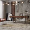 152126-2 Matte Bodenfliese aus Feinsteinzeug in Marmoroptik Marble Skin Grey, 60x120 cm, 8 mm, Grau, R9 – 2