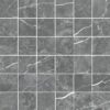 036.281.0294.09213-1 Matte Mosaikfliese aus Feinsteinzeug in Marmoroptik Tau Elite Graphite 5x5, 30x30 cm, Graphitgrau