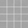 036.635.0183.06613-1 Mosaikfliese aus Feinsteinzeug in Betonoptik Tau Lema Silver 7x7, 30x30 cm, Silbergrau