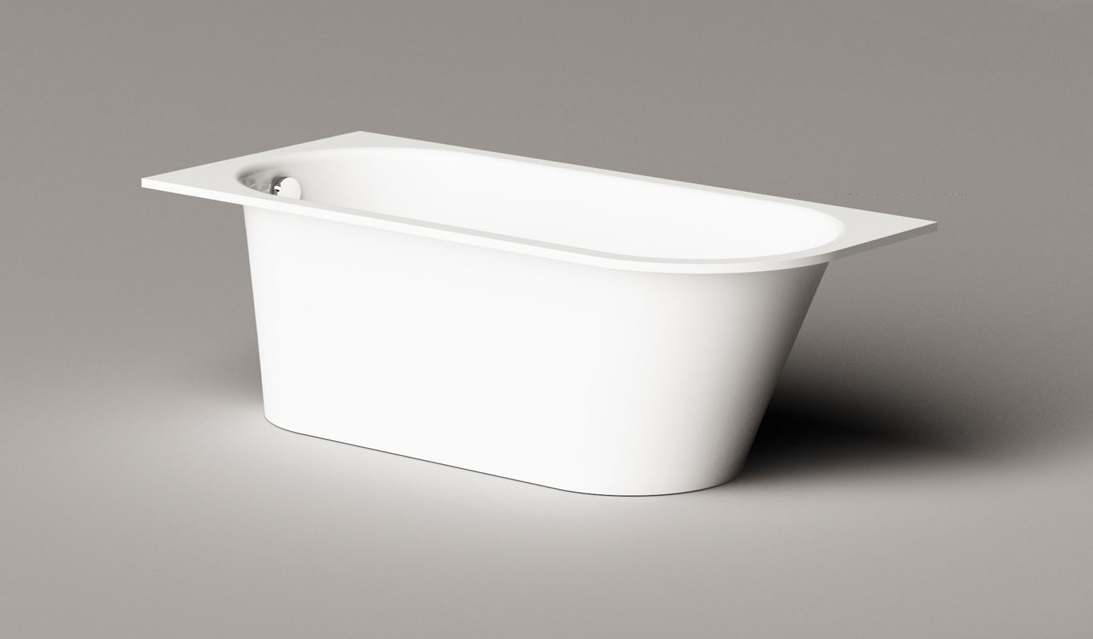 PAA VARIO L B Einbau-Badewanne aus Mineralguss 168x75 cm, abgerundete Ecke B, glänzend – 10