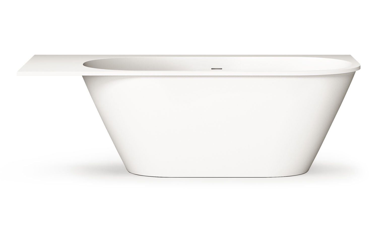 PAA DECO SHAPE RE D Badewanne nach Mass aus Silkstone 170–200x82,5 cm, matt