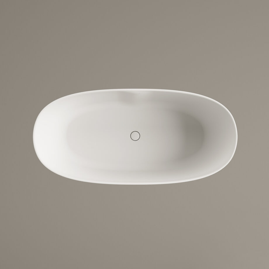 Eraldiseisev kivivann PAA PERLA 160 160×75 cm, matt Silkstone 7 PAA PERLA 160 freistehende Badewanne aus Silkstone 160x75 cm, matt – 7