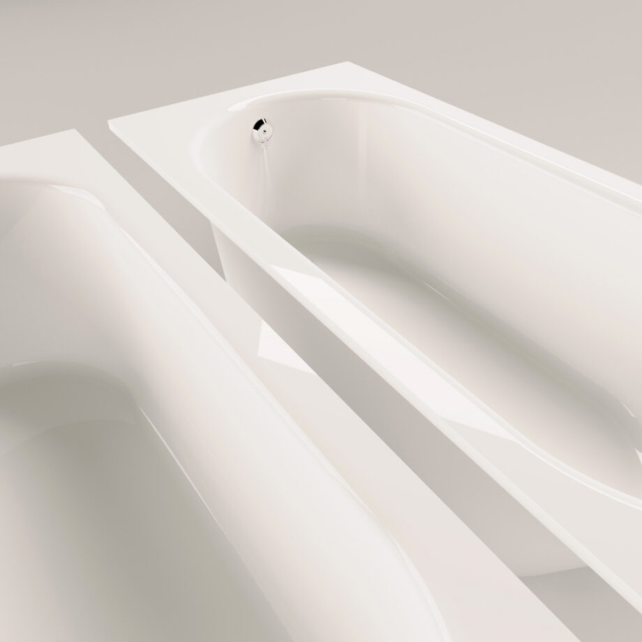 Sisseehitatav kivivann PAA VARIO L A 168×75 cm, ümar nurk A, läikiv kivimass 3 Einbau-Badewanne PAA VARIO L A 168x75 cm, Mineralguss – 3