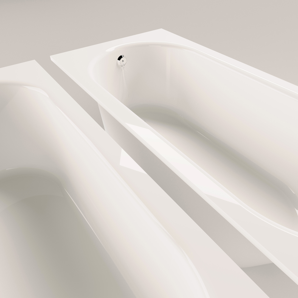 Einbau-Badewanne PAA VARIO L A 168x75 cm, Mineralguss – 3