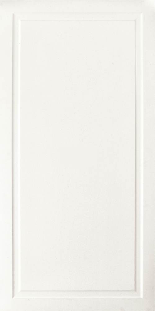 Keramische Wandfliese mit Relief ABK Boiserie White, 60x120 cm, 8,5 mm, matt