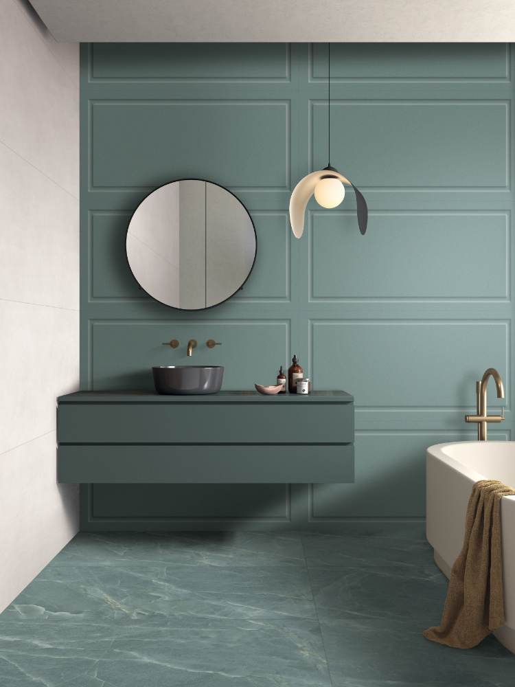 Keramische Wandfliese mit Relief ABK Boiserie Green, 60x120 cm, 8,5 mm, matt – 2