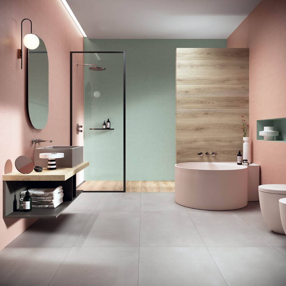 Unifarbene keramische Wandfliese ABK Wide&Style Mini Mint, 60x120 cm, 7 mm, matt – 3