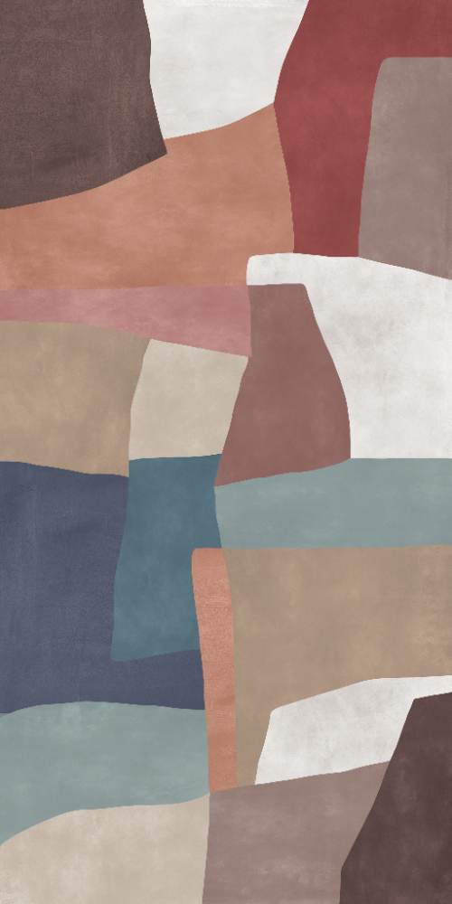 Gemusterte Dekor-Grossformatplatte ABK Wide&Style Moodboard A, 160x320 cm, 6 mm, matt