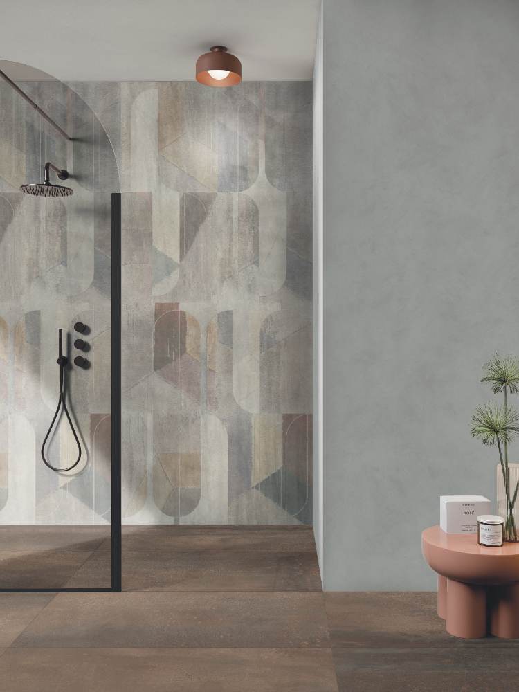 Gemusterte Dekor-Grossformatplatte ABK Wide&Style Shapes, 120x280 cm, 6 mm, matt – 2