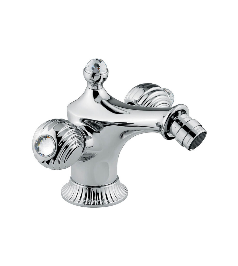 Bidetarmatur Emmevi The One Cloe 98004 mit Ablaufgarnitur, Chrom, Mit klarem Kristall Bidetarmatur Emmevi The One Cloe 98004 mit Ablaufgarnitur – 2