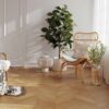Chevron Parkett Eiche Esta AB extramatt lackiert – im Wohnraum Chevron Parkett Eiche Esta AB extramatt lackiert – 3