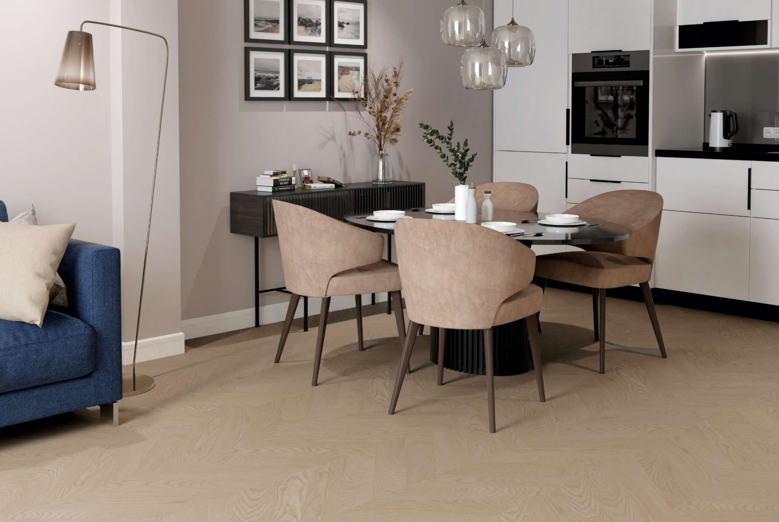 Chevron Parkett Eiche Esta Nova Eco Elite Pearl extramatt lackiert – 3