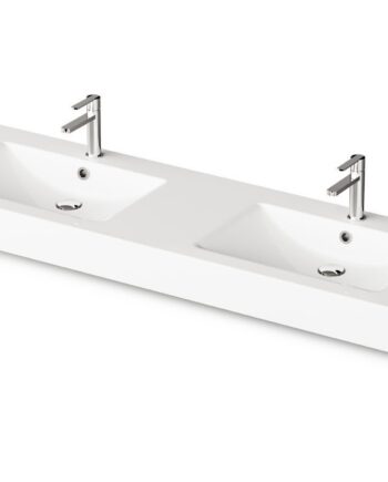 Doppelwaschbecken PAA LONG STEP DUO 201x49 cm, Mineralguss