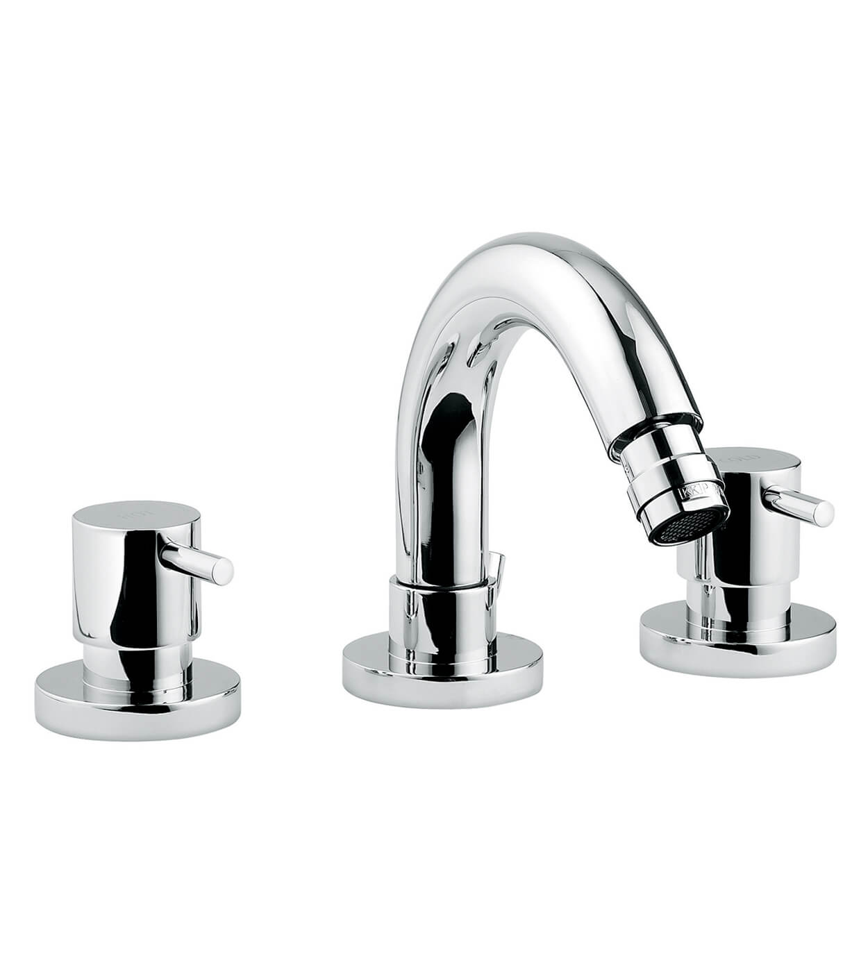 Dreiloch-Bidetarmatur Emmevi Piper 45034 mit Ablaufgarnitur