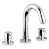 Dreiloch-Waschtischarmatur Emmevi Piper 45033 mit Ablaufgarnitur, Chrom Dreiloch-Waschtischarmatur Emmevi Piper 45033 mit Ablaufgarnitur