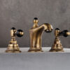Dreiloch-Waschtischarmatur Emmevi The One Atena 98033 mit Ablaufgarnitur, Bronze, Mit schwarzem Kristall Dreiloch-Waschtischarmatur Emmevi The One Atena 98033 mit Ablaufgarnitur – 5