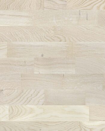 Eiche Parkett 3-Stab, Promo White, gebürstet, matt versiegelt 5-11%