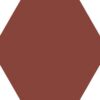 188688-1 Sechseckige Bodenfliese aus Feinsteinzeug Dune Exa Garnet, 15x17 cm, 8 mm, Granatrot, R10