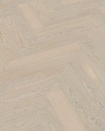 Fischgrät Parkett Eiche Meister Lindura Classic Arctic White Oak, gebürstet, ultramatt lackiert