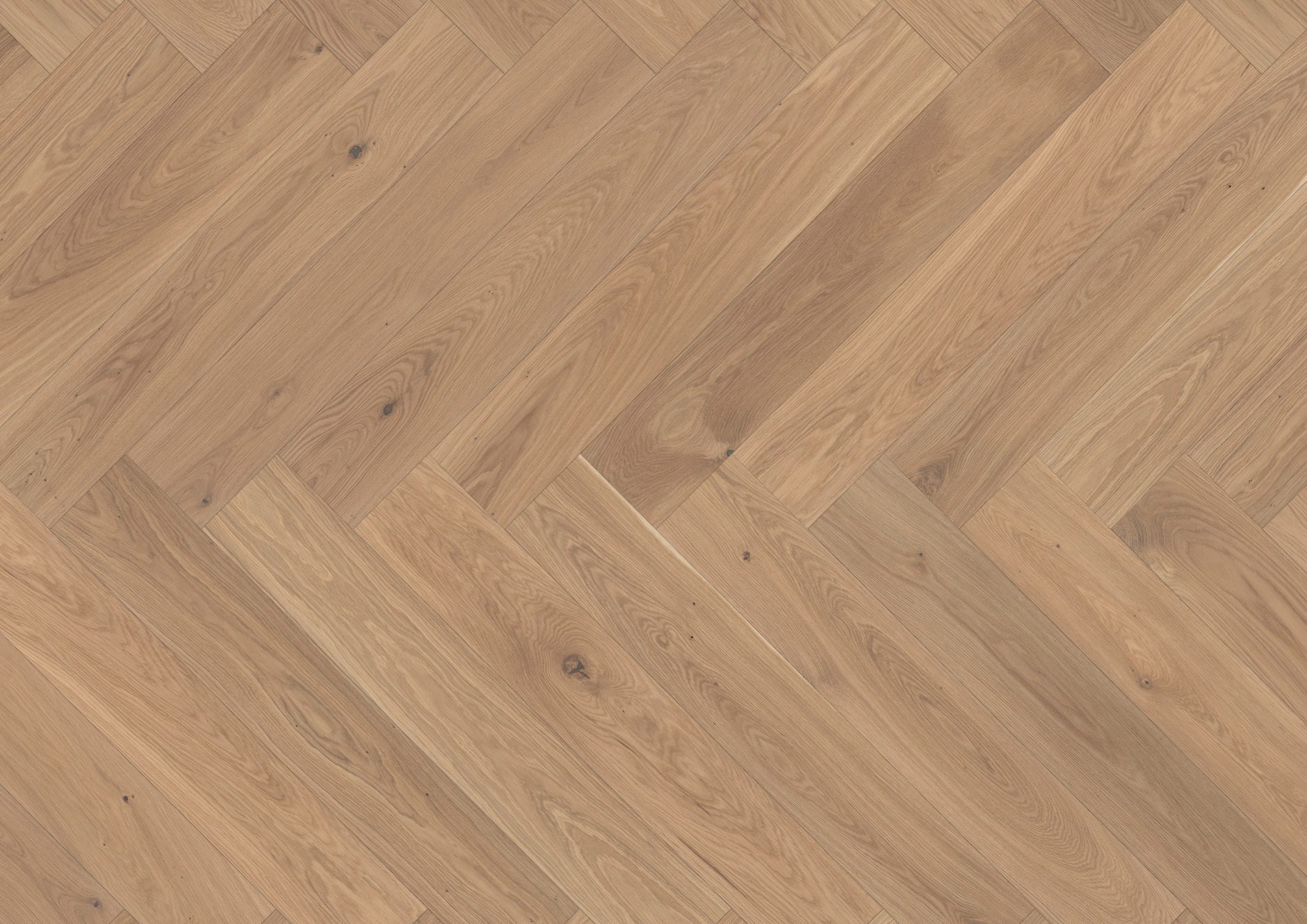 Fischgrätparkett Eiche, ter Hürne, oak light beige, Fischgrätparkett, gebürstet, gefast, weißes Naturöl