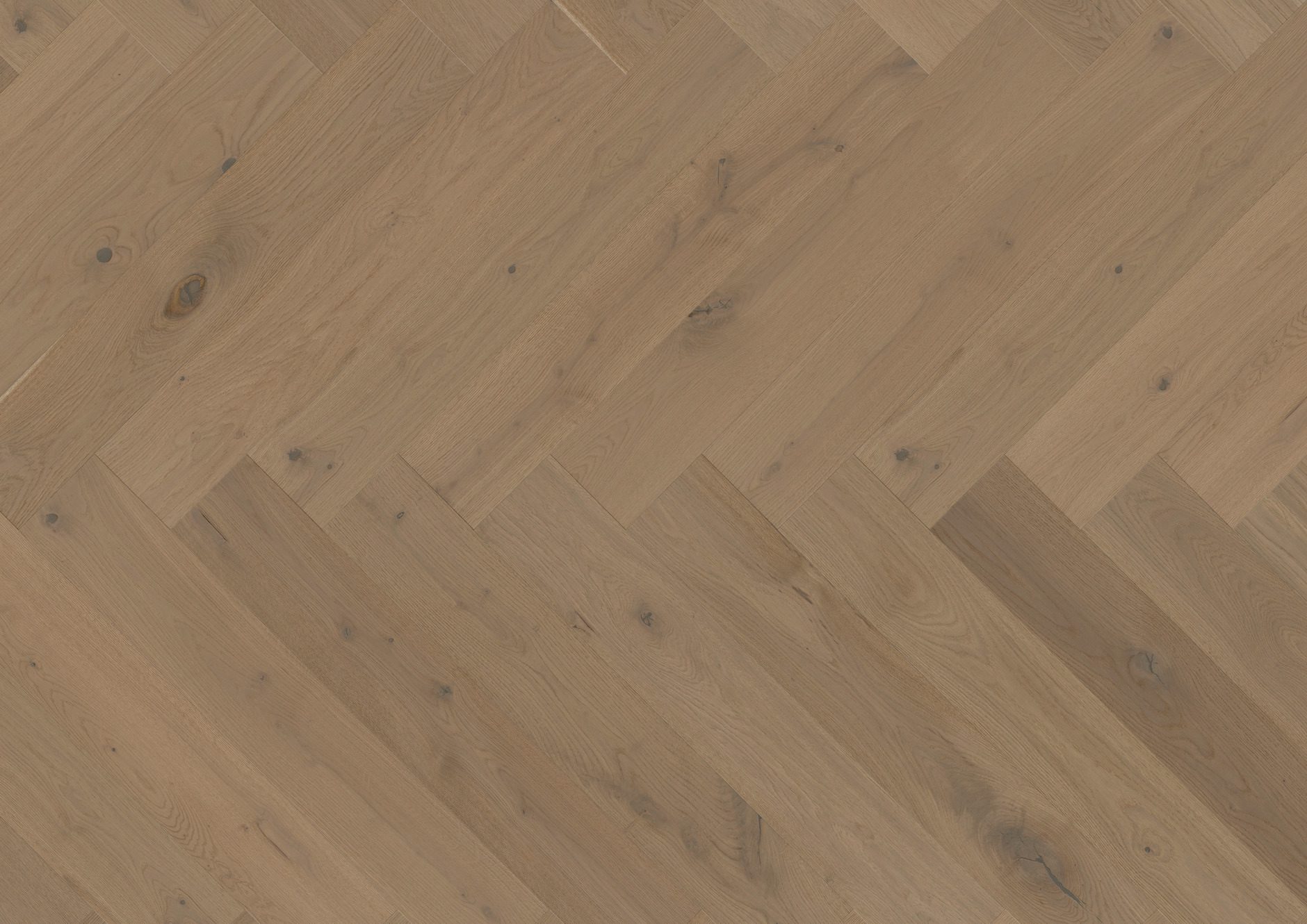 Fischgrätparkett Eiche, ter Hürne, Oak ochre brown, Fischgrätparkett, gebürstet, gefast, extra matt versiegelt