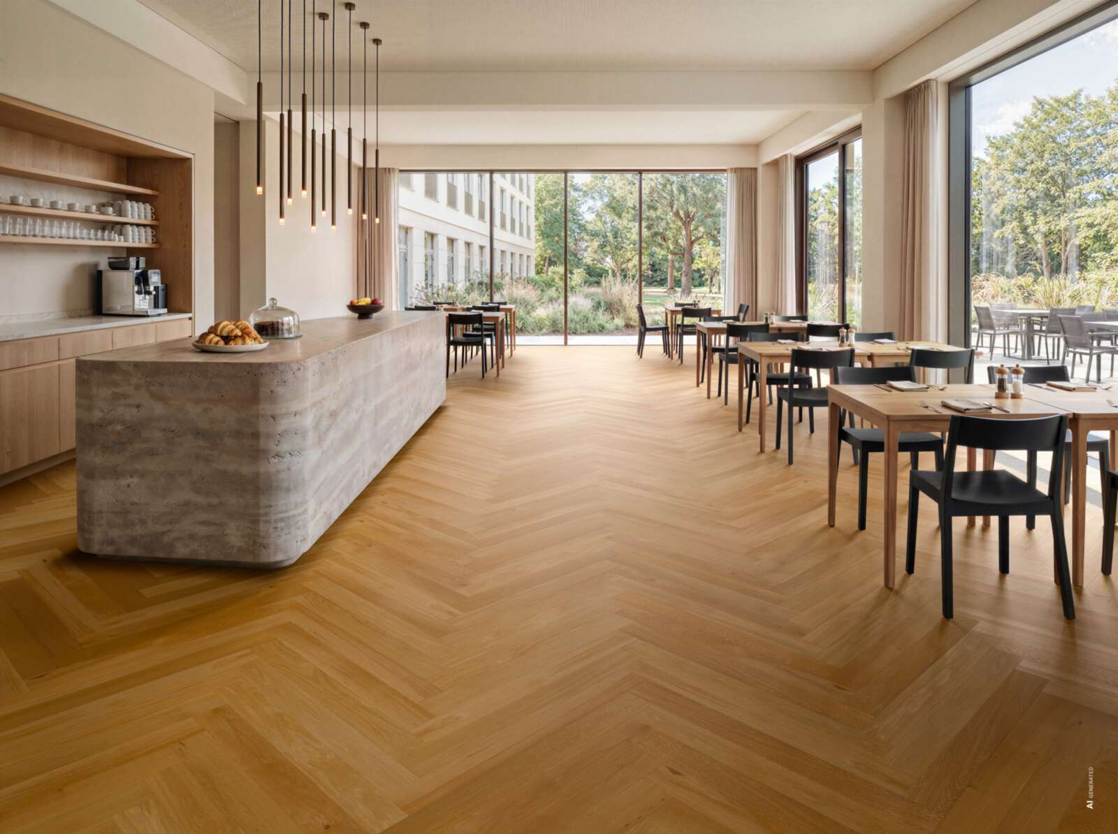 Fischgrät Parkett Bauwerk Cleverpark 900 Eiche Natur 14 matt versiegelt – 3