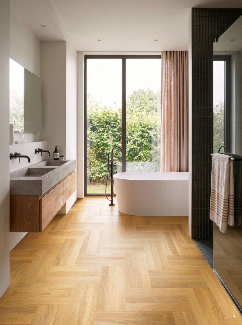 Fischgrät Parkett Bauwerk Monopark Eiche Natur 15 matt versiegelt – Ambiente 2 Fischgrät Parkett Bauwerk Monopark Eiche Natur 15 matt versiegelt – 3