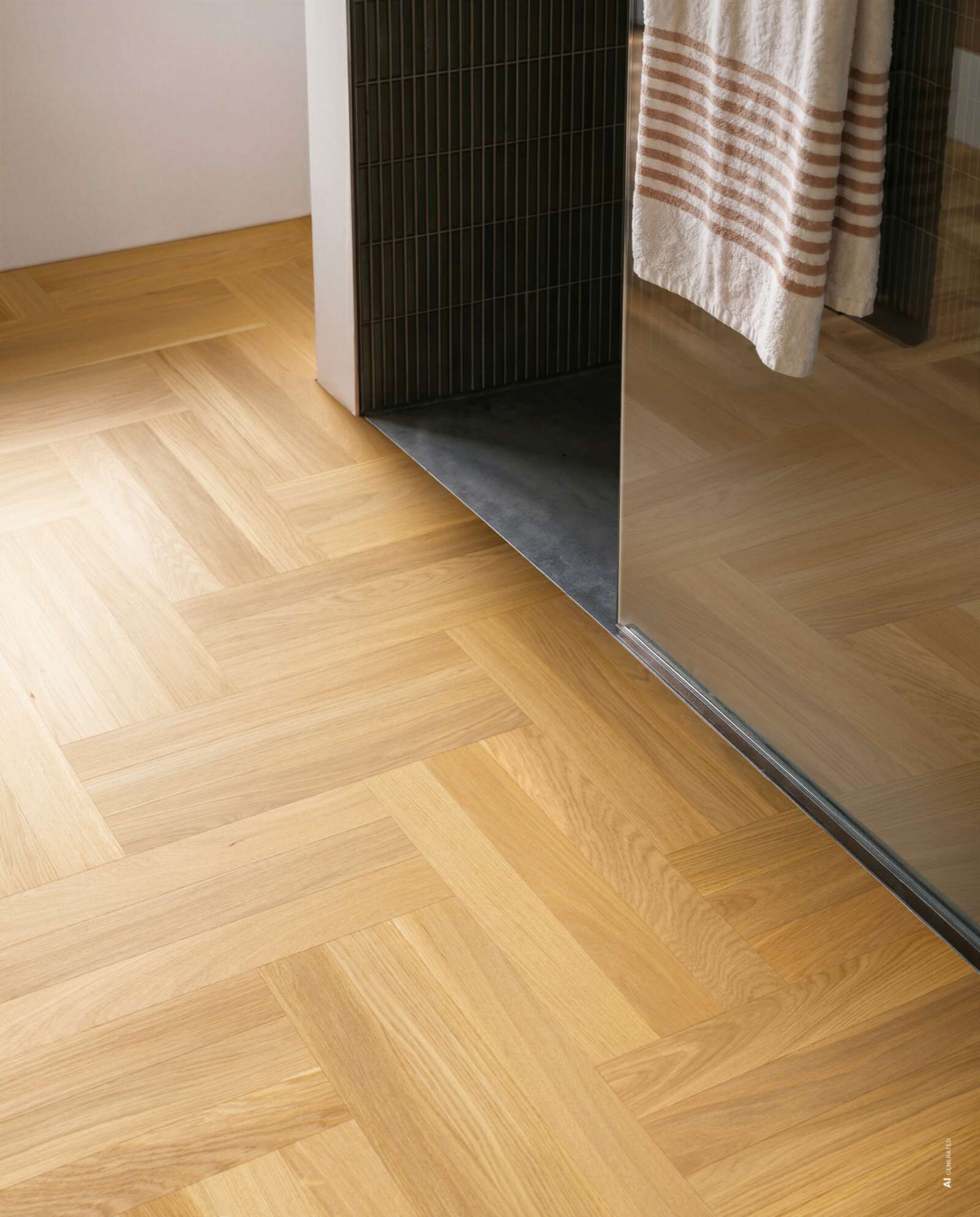 Fischgrät Parkett Bauwerk Monopark Eiche Natur 15 matt versiegelt – 4