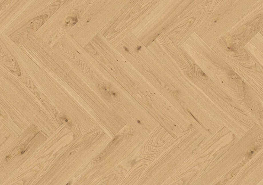 Fischgrätparkett Bauwerk Vectorpark Eiche Crema 35 B-Protect gebürstet