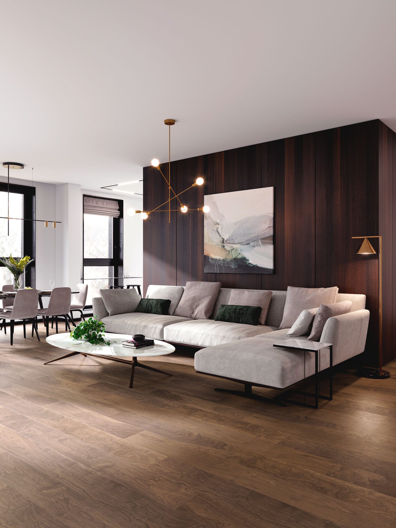 Landhausdiele Nussbaum Esta City extramatt lackiert – 2