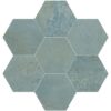 Kuusnurkne satiinpinnaga portselanplaat Dune Magnet Exa Mint Sechseckige satinierte Bodenfliese aus Feinsteinzeug Dune Magnet Exa Mint, 15x17 cm, 8 mm, Mintgrün