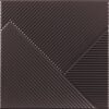 Keramik-Wandfliese mit gestreiftem 3D-Relief Dune Stripes Mix Mercury, 25x25 cm, 10 mm, Metallic-Silber