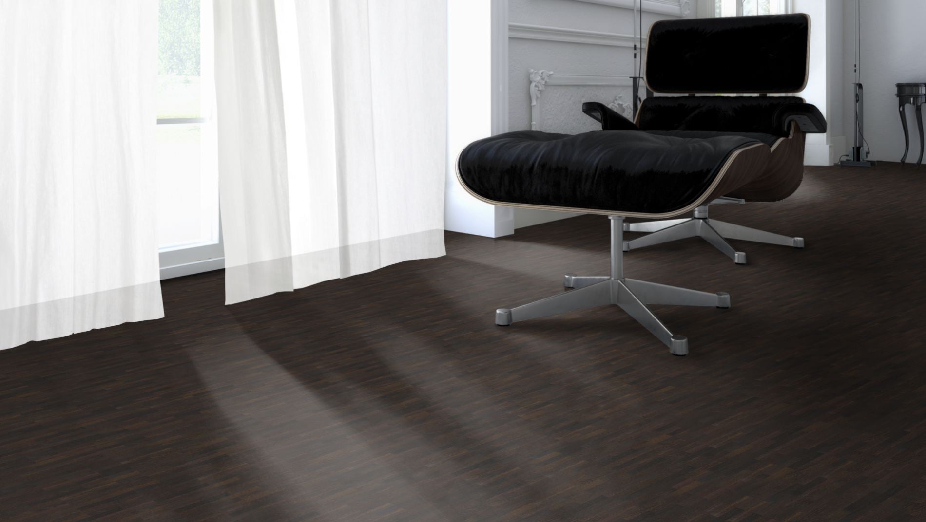 Mosaikparkett Räuchereiche Naturell, englischer Verband, roh, 8 x 22,86 x 160 mm – 2