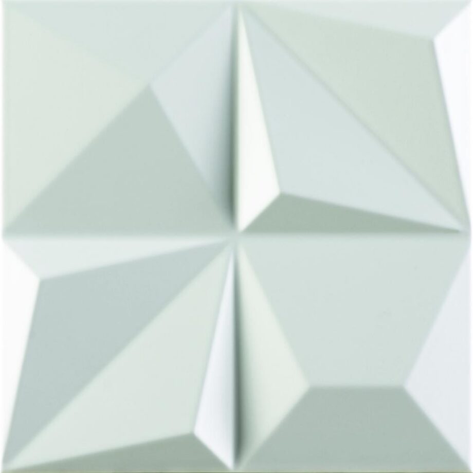 187346-1 3D reljeefiga keraamiline seinaplaat Dune Multishapes White, 25x25 cm, 9 mm, valge