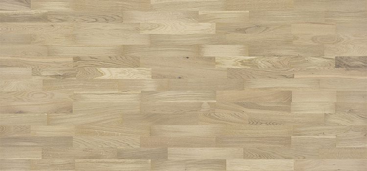 Parkett Eiche 3-Stab, Molti Bianco, gebeizt und matt versiegelt