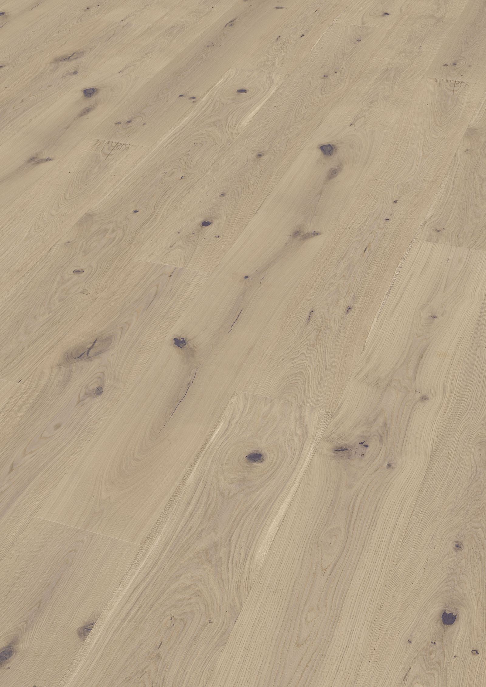 Parkett Landhausdiele Eiche Rustical 260mm lai gefast gebürstet weiß geölt