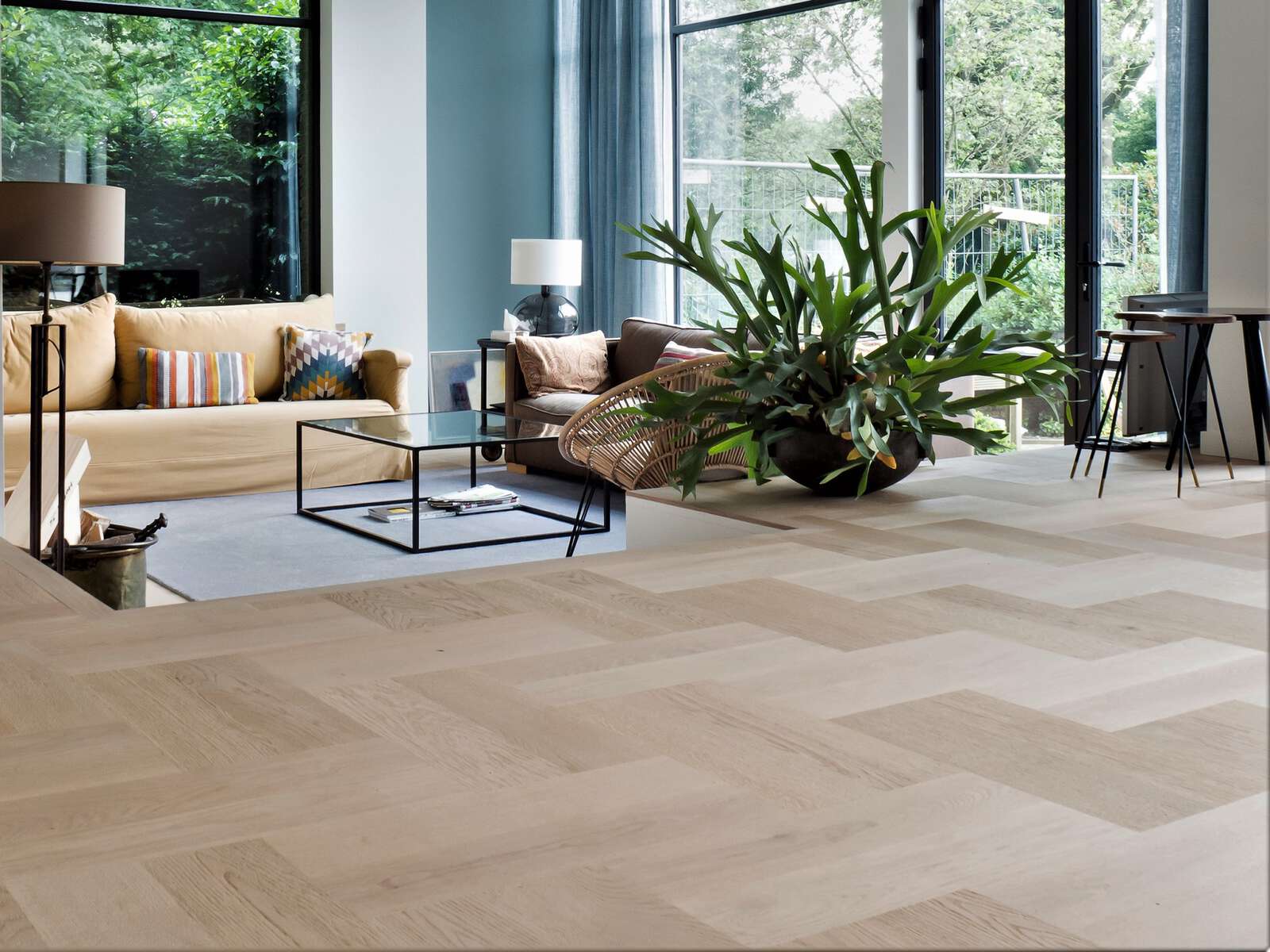 Parkettboden Bauwerk Formpark Quadrato Eiche Crema 14 B-Protect gebürstet – 2