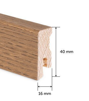 Sockelleiste Thede & Witte Cube 40, Bambus dunkel, 15 x 40 x 2400 mm