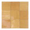 Käsitööefektiga reljeefne keraamiline seinaplaat Dune Tabarca Miel Keramik-Wandfliese mit Relief in Handmade-Optik Dune Tabarca Miel, 15x15 cm, 9 mm, Honiggelb