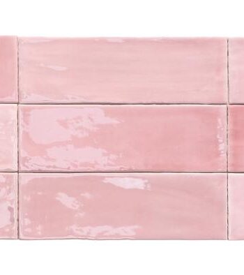 Käsitööefektiga reljeefne keraamiline seinaplaat Dune Tabarca Rosa